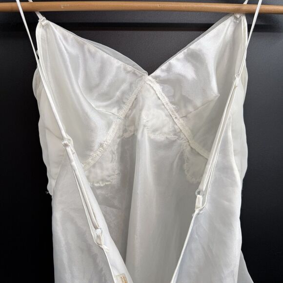 VTG 90s Victorias Secret Satin Lace Sequin Bodysuit Teddy White Bridal Lingerie - Picture 8 of 8